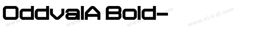 OddvalA Bold字体转换